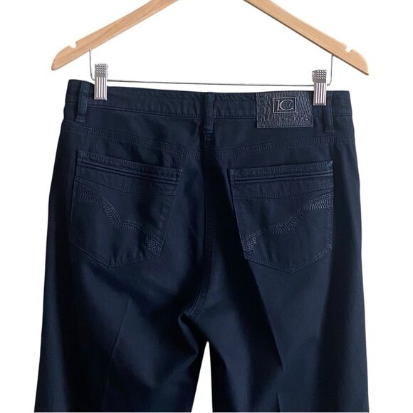 Luisa Cerano Womens Size 8 Black Jeans Flare Leg Pockets - Picture 7 of 12